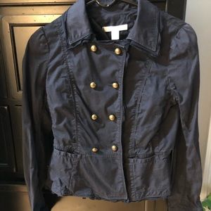 Ann Taylor navy button up blazer
